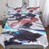 BSlocator Demon Slayer Housse De Couette 3 Pièces Tueur de démons Parure De Lit Microfibre Housse De Couette avec Fermeture É