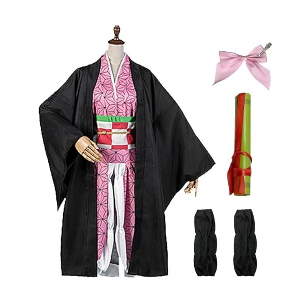 YDSTNiu Cosplay Nezuko, Cosplay Demon Slayer, Déguisement Nezuko, Deguisement Nezuko Fille, Deguisement Nezuko Enfant pour En