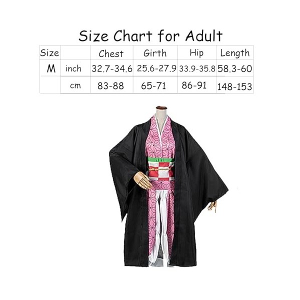 YDSTNiu Cosplay Nezuko, Cosplay Demon Slayer, Déguisement Nezuko, Deguisement Nezuko Fille, Deguisement Nezuko Enfant pour En