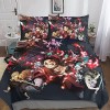 Demon Slayer Housse De Couette, Parure De Lit en Imprimé Couette Sets en Microfibre Anime Housse De Couettes Taie doreiller 