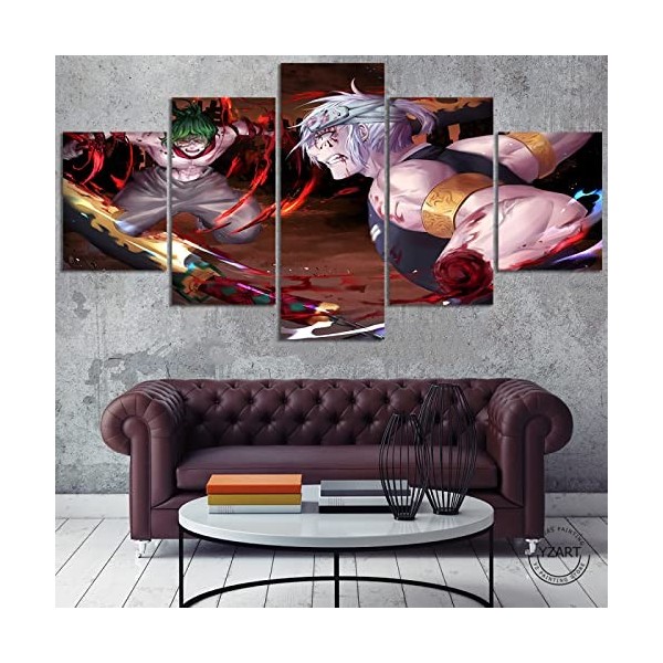 MRCCS Impression sur Toile Cinq Tableaux Consécutifs Décoration De Maison Moderne Peinture 5 Panneaux Abstraits Modulaire Pos