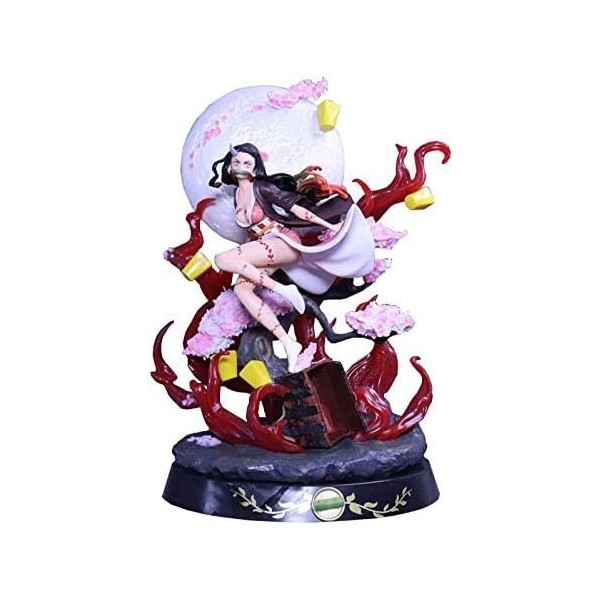 ENFILY Figurines Anime Demon Slayer Moon Scene Version Demon Slayer Figurine daction en forme de démon GK Kamado Nezuko Gran