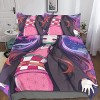 CasCam Demon Slayer Housse De Anime Couette Imprimée en 3D,avec Taies Dorillers Parure De Lit Imprimé Motif Microfibre,pour 