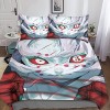 CasCam Demon Slayer Housse De Anime Couette Imprimée en 3D,avec Taies Dorillers Parure De Lit Imprimé Motif Microfibre,pour 