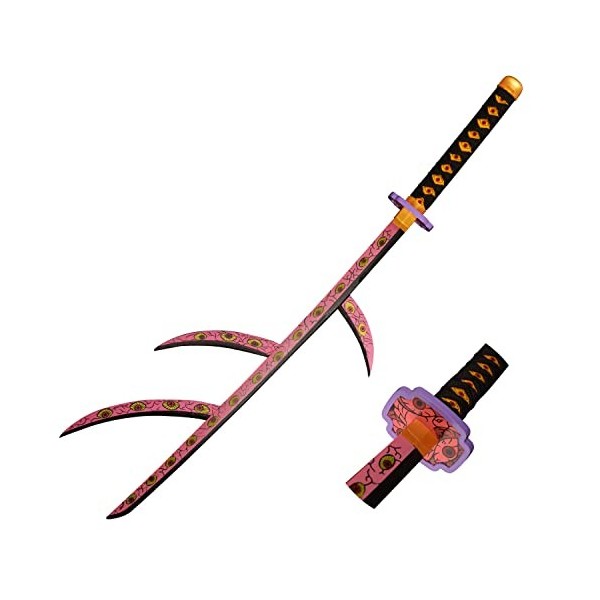 Skyward Blade Épée dAnime Cosplay en Bois, Kokushibou Samurai Épée, Fan dAnime, The Special Couteau Blanc Couteau Katana