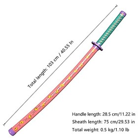 Skyward Blade Épée dAnime Cosplay en Bois, Kokushibou Samurai Épée, Fan dAnime, The Special Couteau of Blanc Couteau Katana