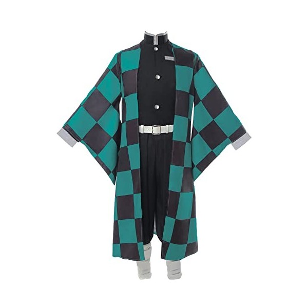 Fiamll Tanjirou Zenitsu Giyuu Cosplay Costume pour Anime Japonais Kimono Demon Cosplay Costume Halloween, Zenitsu Agatsuma, L