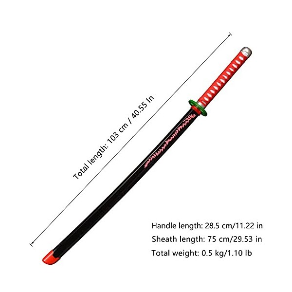 Skyward Blade Épée dAnime Cosplay en Bois, Kamado Nezuko Samurai Épée, Fan dAnime, The Special Couteau Blanc Couteau Katana