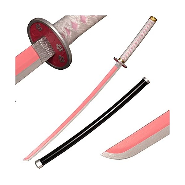 Sword Valley Anime Cosplay Épée en Bois, Épée Demon Slayer 104cm Épée en Bois - Tsuyuri Kanawo
