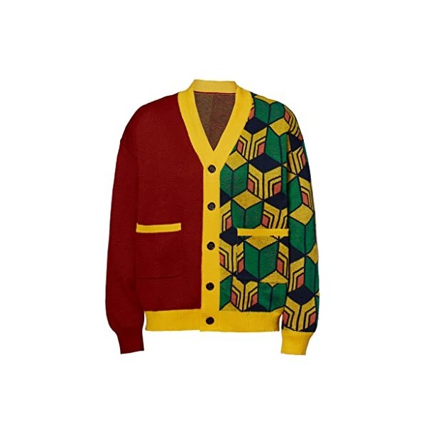 Demon Slayer Giyu Tomioka Pull Cardigan Manteau Anime Haori Kimetsu no Yaiba Pull Cosplay Homme