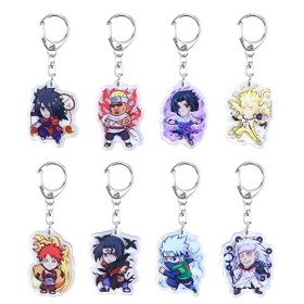 8 Pièces Porte Clef Anime, Anime Acrylic Keychain, Porte Clef Manga Anime, Porte Clef Anime Cartoon, Anime Figure Pendentifs 