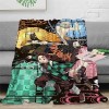 Yinova Dem-on Slay-ER Plaid Automne Gardent au Chaud,Couverture Super Douces Anime,Décoration DIntérieur,pour Sofa-Multicolo