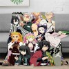 Yinova Dem-on Slay-ER Plaid Automne Gardent au Chaud,Couverture Super Douces Anime,Décoration DIntérieur,pour Sofa-Multicolo