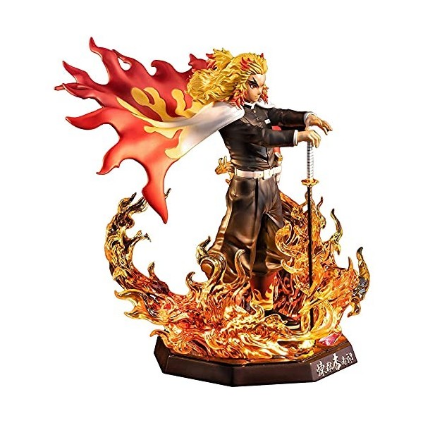 ENFILY Figurine Demon Slayer - Kyojuro Rengoku à léchelle 1:7 Senior et figurine animée délicate en PVC