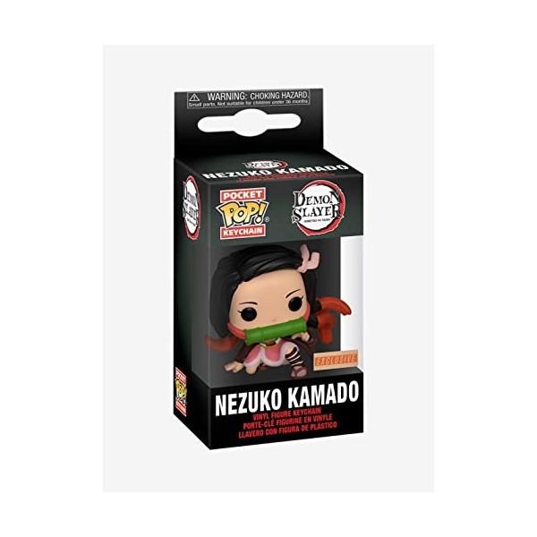 Funko Pocket Pop! Demon Slayer: Kimetsu no Yaiba Nezuko Kamado Crouching Vinyl Keychain - BoxLunch Exclusive
