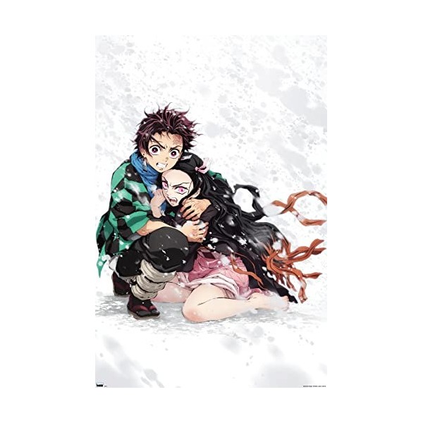 Trends International Poster Demon Slayer - Tanjiro & Nezuko Snow Wall - 56,8 x 86,4 cm