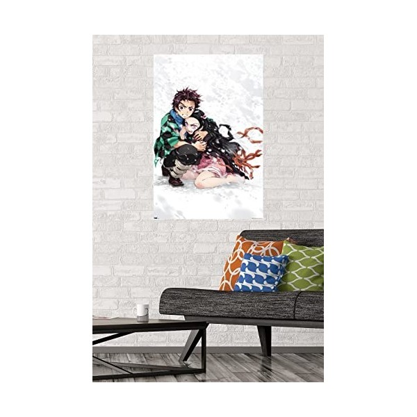 Trends International Poster Demon Slayer - Tanjiro & Nezuko Snow Wall - 56,8 x 86,4 cm