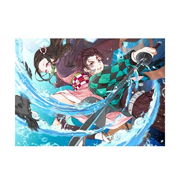 Jigsaw Demon Demon Slayer 300/500/1000 Pièces pour Adultes et Adolescents Japonais Anime Puzzles Jeux Family Jeux Home Décora