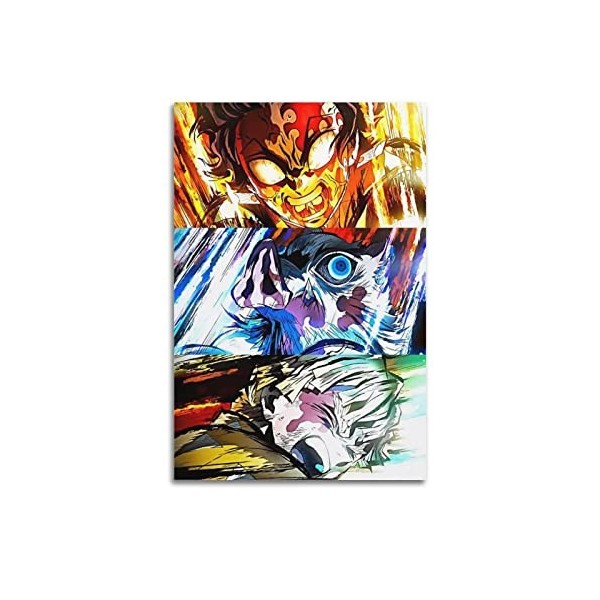 VZRSQZK Poster décoratif sur toile de lanime Demon Slayer - Impression dart moderne pour chambre à coucher - 40 x 60 cm