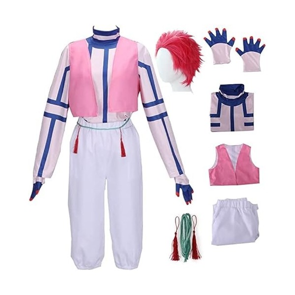 Syedeliso Anime Cosplay Costume Démon Slayer pour Akaza avec Perruque Hommes Uniforme Tenue Halloween Kimono Ensemble Complet