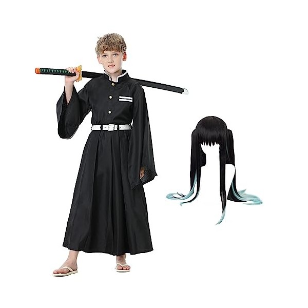 Churgigi Deguisement Mitsuri Muichirou Cosplay Anime Fille et Femme mit Perruque pas de épée Cosplay Mitsuri Costume Enfant