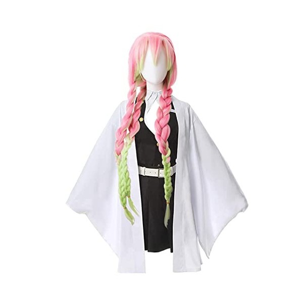 ACTASITEMS Anime Cosplay Kimono Costume,Demon Slayer-Kanroji Mitsuri Adulte Taille XL