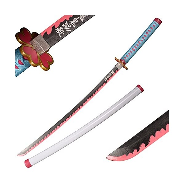 Sword Valley Anime Cosplay Épée en Bois, Épée Demon Slayer 104cm Épée en Bois - Kanroji Mitsuri