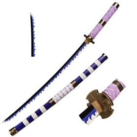 Skyward Blade Épée en Bois Roronoa Zoro Katana, épée de samouraï Japonais Texture Anime Originale, Katana Kitetsu pour la Col