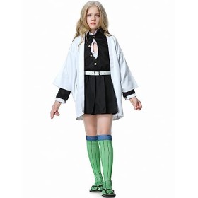 Churgigi Deguisement Mitsuri Muichirou Cosplay Anime Fille et Femme mit Perruque pas de épée Cosplay Mitsuri Costume Enfant
