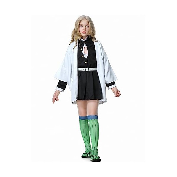 Churgigi Deguisement Mitsuri Muichirou Cosplay Anime Fille et Femme mit Perruque pas de épée Cosplay Mitsuri Costume Enfant