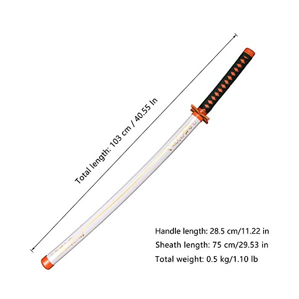 Sword Valley Anime Cosplay Épée en Bois, Épée Demon Slayer 104cm Épée en Bois - Kochou Shinobu