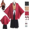 BICOK Costume de cosplay Tsugikuni Yoriichi pour personnage danime Demon Slayer Kamado Tanjirou, ensemble complet pour fête 