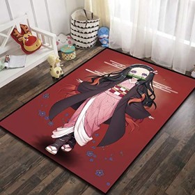 Tapis Antidérapant, Demon Slayer Cartoon Anime Demon Slayer Tapis, Moquettes Rectangle, Tapis De Jeu pour Enfants, pour Salon