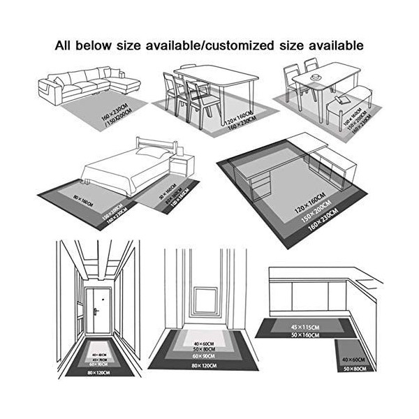 Tapis Antidérapant, Demon Slayer Cartoon Anime Demon Slayer Tapis, Moquettes Rectangle, Tapis De Jeu pour Enfants, pour Salon