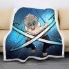 MAMON Demon Slayer Couverture, Douce et Chaude Moelleuse Plaid Polaire, Couverture Polaire Microfibre pour Couverture de Voya