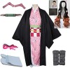 kelihood Anime Demon Slayer Cosplay : Kimetsu no Yaiba Kimono Cosplay Femmes Kimono Cosplay Halloween Party Carnaval Vêtement