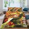Demon Slayer Manga Housse de Couette 200x220 cm - Parure de Lit Adulte 2 Personnes avec Fermeture Éclair Sets de Housse Couet