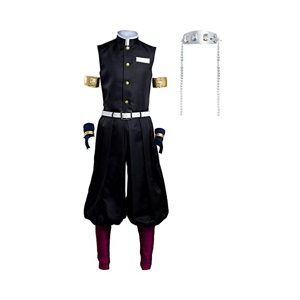 Alleyon Demon Slayer Cosplay Tengen Uzui Costume Uniforme Kimetsu no Yaiba Colonne sonore Kimono Homme Tenue