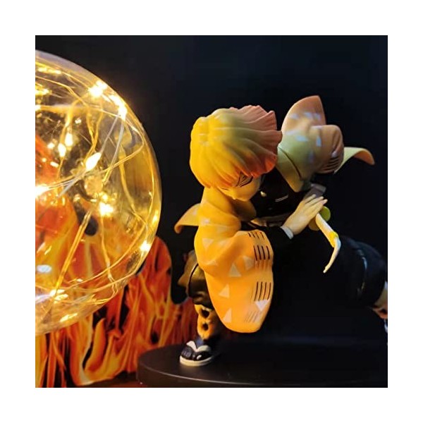 Goitruas Lampe Demon Slayer Light Lampe de table créative Lumière décorative LED Night Light Zenitsu 