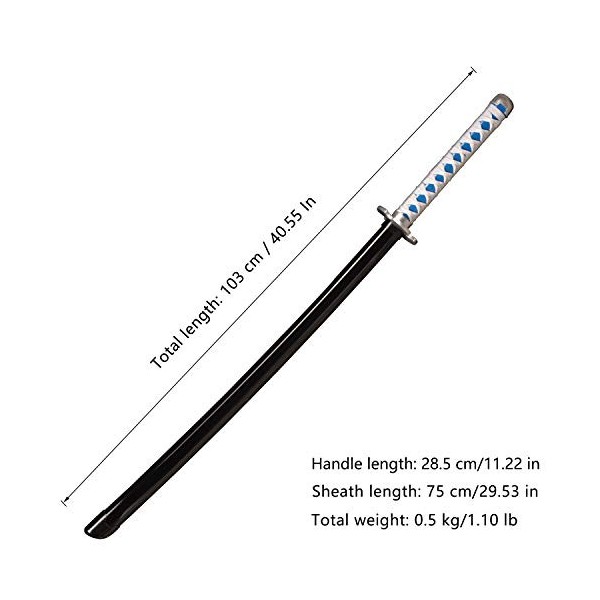 Sword Valley Anime Cosplay Épée en Bois, Épée Demon Slayer 104cm Épée en Bois -Kamado Tanjirou
