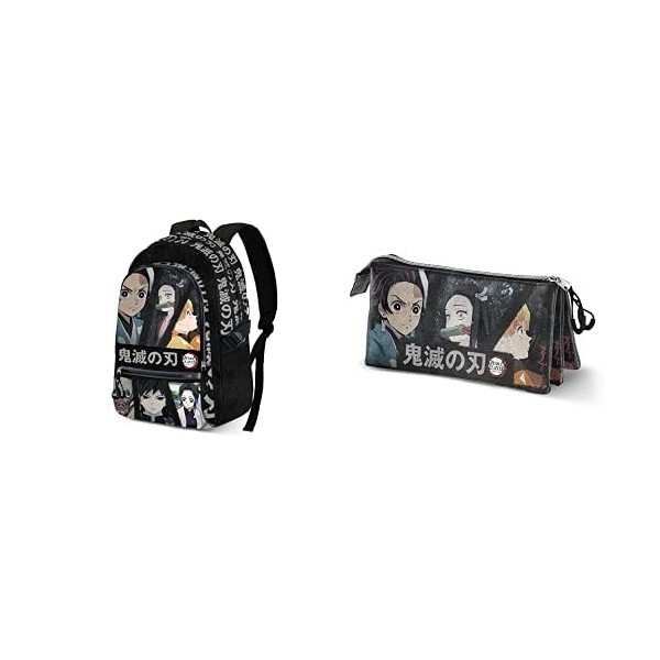 Demon Slayer Taisho Sac à dos Fight + Trousse à Crayons Triple FAN 2.0