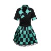 SFWXCOS Costume Demon Slayer Cosplay Tanjirou, Zenitsu, Nezuko, Giyuu, Shinobu Uniforme Dress Pour Femme et Fille