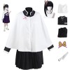 MIGUOO Anime Demon Slayer Tsuyuri Kanao Cosplay Halloween Costumes Fête Costumes Et Uniformes De Servante Avec Perruque XS,K