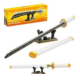 FDEYES Bloc de Construction 98,6 cm pour épée Tueur démons, Ensemble 956 pièces samouraï Zenitsu avec Fourreau et Support, Ya