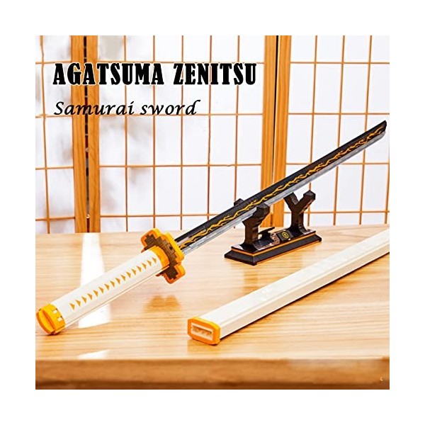 FDEYES Bloc de Construction 98,6 cm pour épée Tueur démons, Ensemble 956 pièces samouraï Zenitsu avec Fourreau et Support, Ya