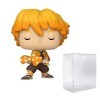 Funko POP Animation: Demon Slayer - Zenitsu Agatsuma, Multicolor, 3.75 inches Bundled with Ecotek Plastic Pop Protector 