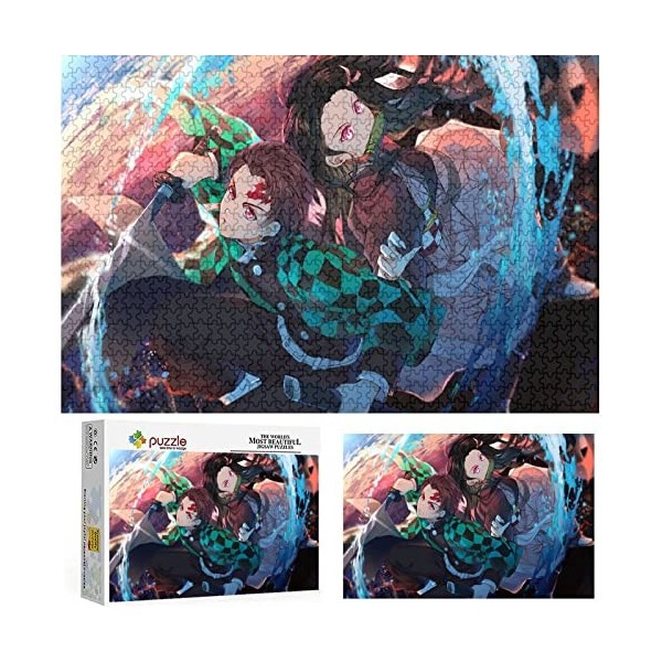 ，Anime Demon Slayer，Puzzle 2000 Pièces Puzzle en Carton Adulte Enfants Jouet Éducatif Jeu Familial（70x100cm）-38