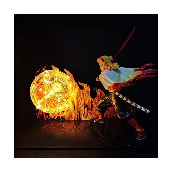 Goitruas Lampe Demon Slayer Light Lampe de table créative Lumière décorative LED Night Light Kyoujurou 