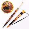 Demon Slayer Samurai Parapluie, Anime Cosplay Ninja Katana Parapluie de protection solaire, 16 os 210T Étanche étanche coupe-