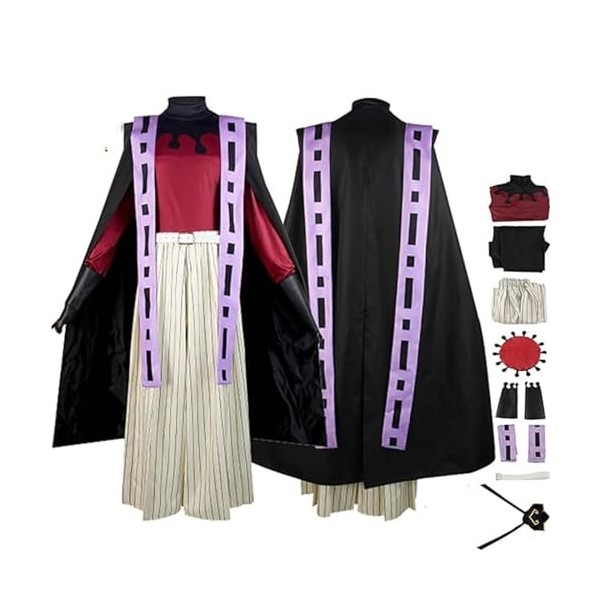 NIKKHO Demon Slayer Cosplay Costume, Halloween Party Costume Set, Anime Personnage DouMa Cosplay Costume Dress Up Set, Hommes